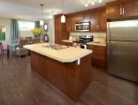 Functional kitchen in Zen McKenzie Town condo, garden home 